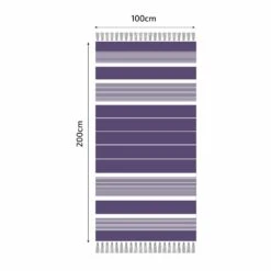 Fouta En Coton Arthur 100x200cm Violet -Promos Le Jardin Vivant Magasin 648b51cde84947.62878129