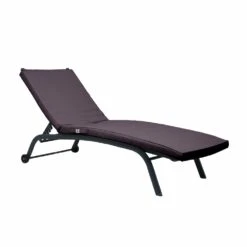 Coussin Bain De Soleil - Matelas Pour Transat Dehoussable- 185x60x5cm - Gris Carbone -Promos Le Jardin Vivant Magasin 648b51cfcc7152.44999395