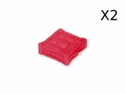 Coussin De Sol Lot De 2 - 40 X 40 Cm Rouge Piment -Promos Le Jardin Vivant Magasin 648b51d2af0b97.77226056