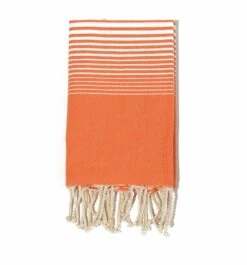 Fouta En Coton Miami 100x200cm Orange