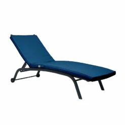 Coussin Bain De Soleil / Matelas Pour Transat Dehoussable- 185x60x5cm - Bleu Petrole -Promos Le Jardin Vivant Magasin 648b51d516e901.73443995