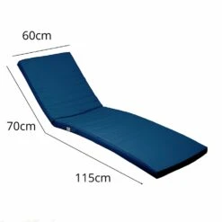 Coussin Bain De Soleil / Matelas Pour Transat Dehoussable- 185x60x5cm - Bleu Petrole -Promos Le Jardin Vivant Magasin 648b51d526cdd9.71878983
