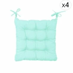 Lot De 4 Galettes De Chaise 40 X 40 Cm - Vert Mint -Promos Le Jardin Vivant Magasin 648b5526d77a50.27038175