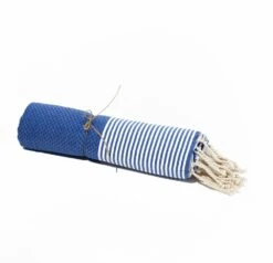 Fouta En Coton Tissage Nid D'abeille Ziwane 100x200cm Bleu Royal -Promos Le Jardin Vivant Magasin 648b552ab942e5.25415584