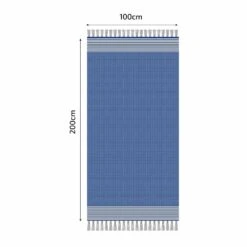 Fouta En Coton Tissage Nid D'abeille Ziwane 100x200cm Bleu Royal -Promos Le Jardin Vivant Magasin 648b552af1c2b4.68867882