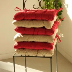 Lot De 4 Galettes De Chaise 40 X 40 Cm - Bleu Caraïbes -Promos Le Jardin Vivant Magasin 648b55331df3e4.70860477