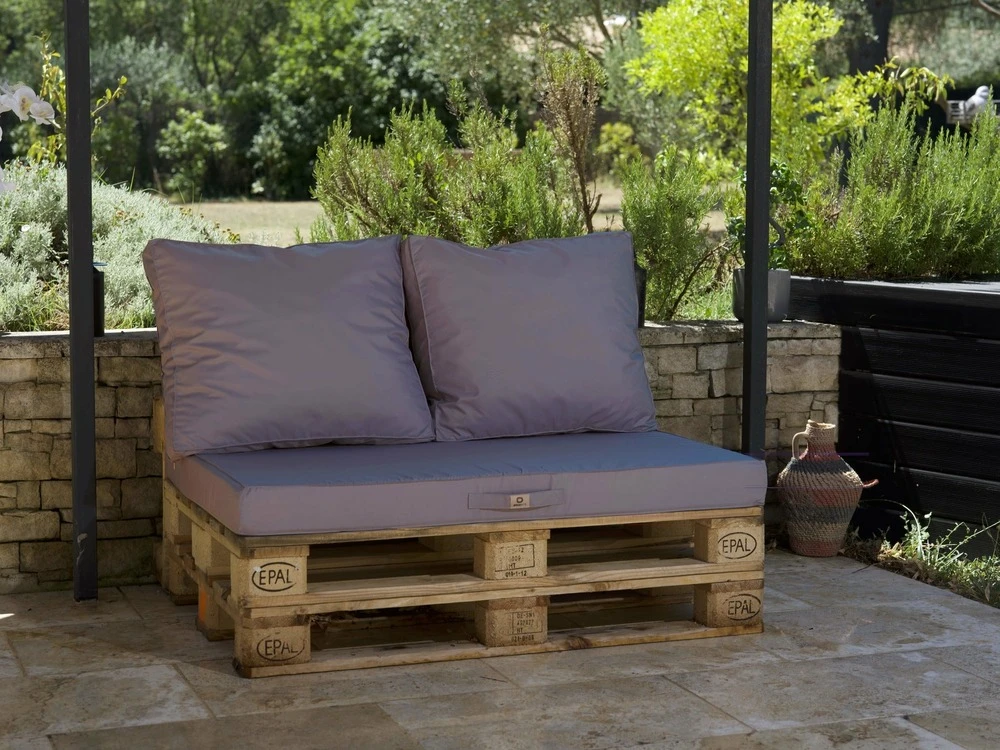 Lot Matelas Pour Palette Déhoussable Avec Assise De 120x80x10cm Et Dossier Gris Carbone 5 Lot Matelas Pour Palette Déhoussable Avec Assise De 120x80x10cm Et Dossier Gris Carbone – Image 3