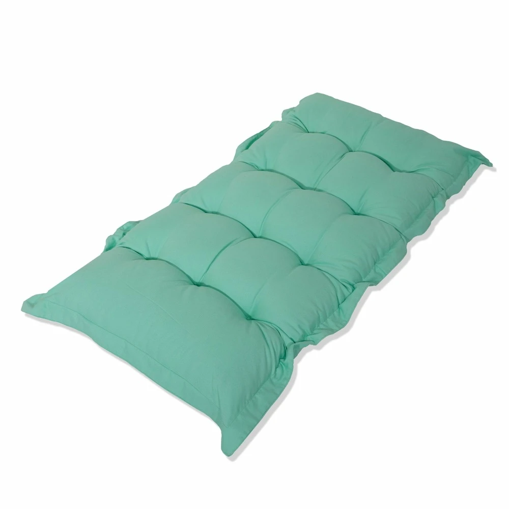 Coussin Capitonné Confort Intérieur Extérieur 120x60cm - Vert Mint 3 Coussin Capitonné Confort Intérieur Extérieur 120x60cm - Vert Mint