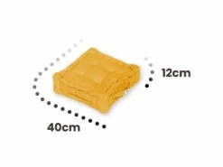Coussin De Sol Lot De 2 - 40 X 40 Cm Jaune Miel -Promos Le Jardin Vivant Magasin 648b55356b7844.89954140