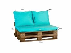 Lot Matelas Pour Palette Déhoussable Avec Assise De 120x80x10cm Et Dossier Bleu Caraibes -Promos Le Jardin Vivant Magasin 648b5536036882.44607908