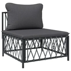 VIDAXL Salon De Jardin 7 Pcs Avec Coussins Anthracite Acier -Promos Le Jardin Vivant Magasin 648c40bebdf383.69134962