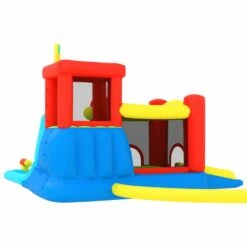 Happy Hop Château Gonflable Avec Toboggan Et Piscine 330x441x233 Cm -Promos Le Jardin Vivant Magasin 648c44569cd384.52712077