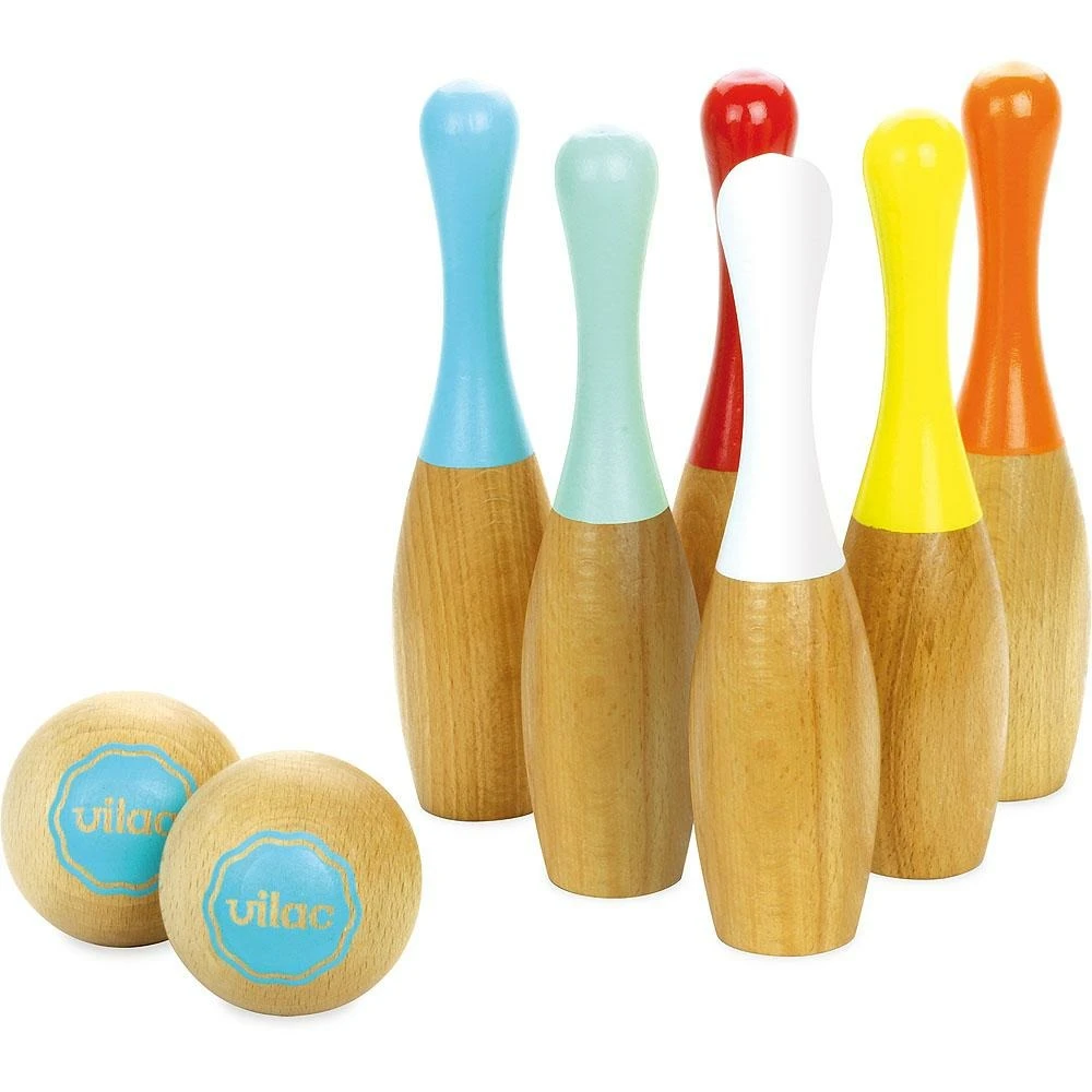 Vilac Jeu De Quilles Bowling Bicolores 3 Vilac Jeu De Quilles Bowling Bicolores