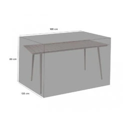 Housse De Protection Table Rectangulaire Imperméable Et Résistante Aux UV En Polyester Bleu Marine - 205x125x80cm