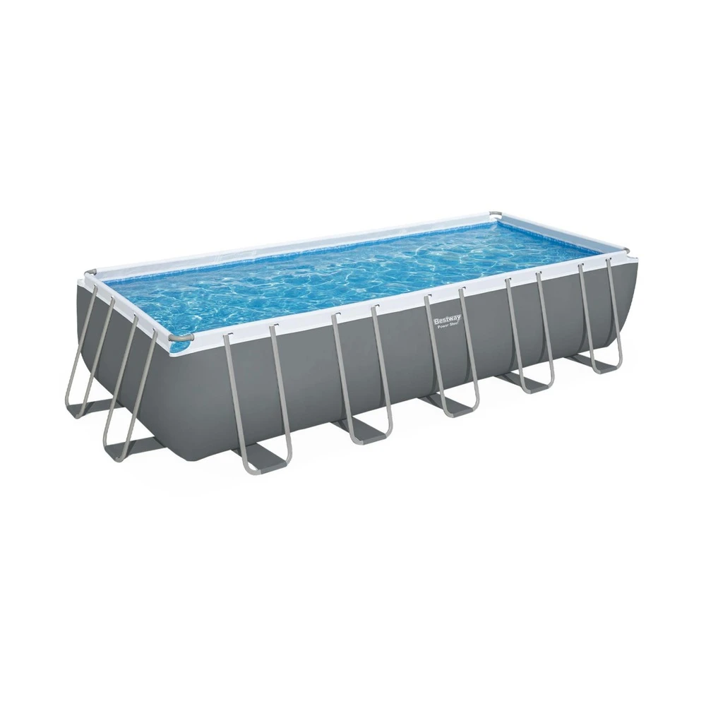 Piscine Tubulaire Hors Sol Vostok Grise Bestway. Rectangulaire 6x3m Avec Bâche De Protection. Filtre. Échelle De Sécurité Et Kit De 6 Piscine Tubulaire Hors Sol Vostok Grise Bestway. Rectangulaire 6x3m Avec Bâche De Protection. Filtre. Échelle De Sécurité Et Kit De – Image 4