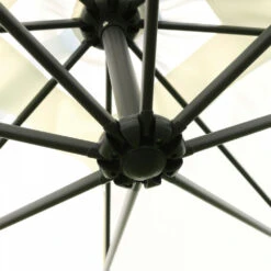 Parasol Déporté 3x3m Et 4 Dalles à Remplir Aluminium Blanc -Promos Le Jardin Vivant Magasin 649284232a2518.02552582