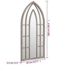 VIDAXL Miroir De Jardin Sable 100x45cm Fer Pour Utilisation Extérieure -Promos Le Jardin Vivant Magasin 6494a152c84b08.32285308