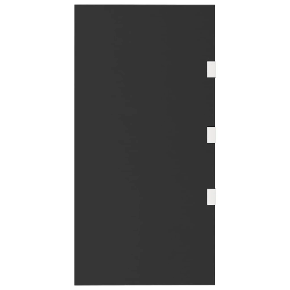 VIDAXL Panneaux Latéraux Pour Auvent De Porte 2 Pcs Noir Verre Trempé 7 VIDAXL Panneaux Latéraux Pour Auvent De Porte 2 Pcs Noir Verre Trempé – Image 5