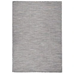 VIDAXL Tapis à Tissage Plat D'extérieur 160x230 Cm Marron Et Noir