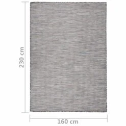 VIDAXL Tapis à Tissage Plat D'extérieur 160x230 Cm Marron Et Noir -Promos Le Jardin Vivant Magasin 6494a157e4c856.42433327
