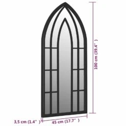 VIDAXL Miroir De Jardin Noir 100x45 Cm Fer Pour Utilisation Extérieure 13 VIDAXL Miroir De Jardin Noir 100x45 Cm Fer Pour Utilisation Extérieure -Promos Le Jardin Vivant Magasin 6494a15b018952.39762429