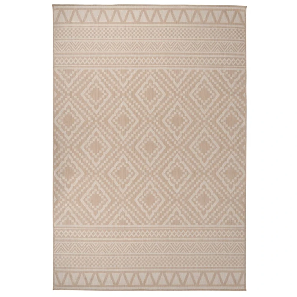 VIDAXL Tapis à Tissage Plat D'extérieur 160x230 Cm Rayures Brunes 3 VIDAXL Tapis à Tissage Plat D'extérieur 160x230 Cm Rayures Brunes