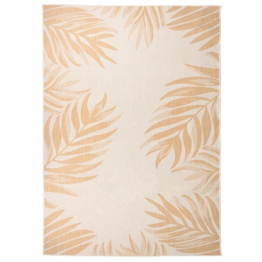 VIDAXL Tapis à Tissage Plat D'extérieur 140x200 Cm Motif De Feuille 3 VIDAXL Tapis à Tissage Plat D'extérieur 140x200 Cm Motif De Feuille