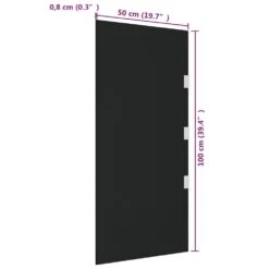 VIDAXL Panneau Latéral D'auvent De Porte Noir 50x100 Cm Verre Trempé -Promos Le Jardin Vivant Magasin 6494a16ab37dd6.65054980