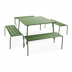 Banc De Jardin En Acier Vert Cactus -Promos Le Jardin Vivant Magasin 6494abcc78d205.95188518