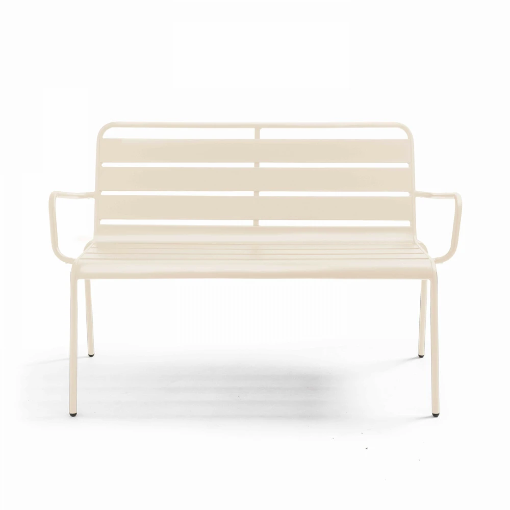 Banc De Jardin En Métal Ivoire 4 Banc De Jardin En Métal Ivoire – Image 2