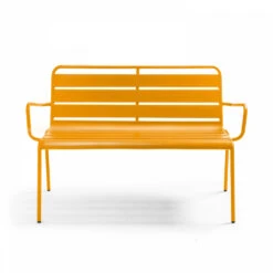 Banc De Jardin En Métal Jaune -Promos Le Jardin Vivant Magasin 6494abd2d36f05.07029576