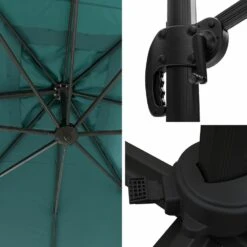 Parasol Déporté Molokai Rectangulaire 3x4m Bleu + Housse -Promos Le Jardin Vivant Magasin 6494abd47a8b66.29170036