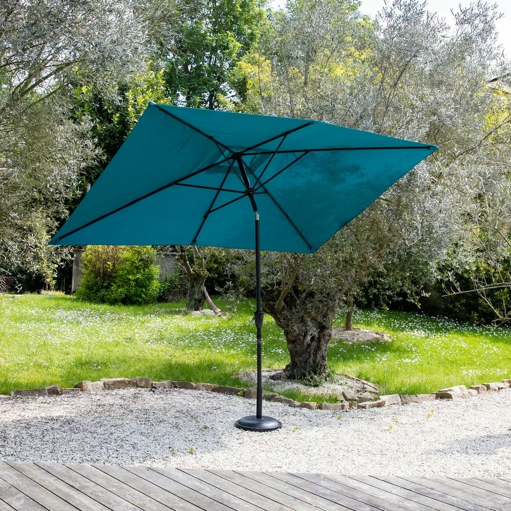 Parasol Droit Hapuna Rectangulaire 2x3m Bleu 3 Parasol Droit Hapuna Rectangulaire 2x3m Bleu