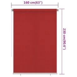 VIDAXL Store Roulant D'extérieur 160x230 Cm Rouge Pehd 13 VIDAXL Store Roulant D'extérieur 160x230 Cm Rouge Pehd -Promos Le Jardin Vivant Magasin 6494b66975f984.40606788
