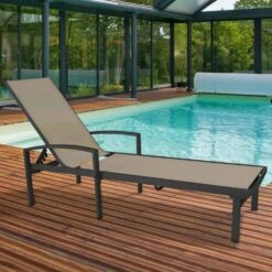 Lot De 2 Bains De Soleil En Aluminium Taupe -Promos Le Jardin Vivant Magasin 6496c96e53fee1.99896673