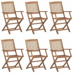 VIDAXL Chaises Pliables De Jardin 6 Pcs Avec Coussins Bois D'acacia -Promos Le Jardin Vivant Magasin 6498f83976c9e6.25651305