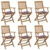 VIDAXL Chaises Pliables De Jardin 6 Pcs Avec Coussins Bois D'acacia -Promos Le Jardin Vivant Magasin 6498f8397a7c46.55702048