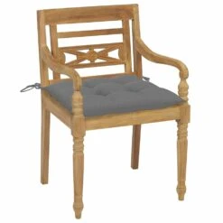 VIDAXL Chaises Batavia Avec Coussins 6 Pcs Bois De Teck Solide -Promos Le Jardin Vivant Magasin 6498f839e86418.58694072