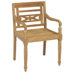 VIDAXL Chaises Batavia Avec Coussins 6 Pcs Bois De Teck Solide -Promos Le Jardin Vivant Magasin 6498f839eb6f03.05289813