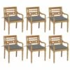 VIDAXL Chaises Batavia Avec Coussins 6 Pcs Bois De Teck Solide 2 VIDAXL Chaises Batavia Avec Coussins 6 Pcs Bois De Teck Solide -Promos Le Jardin Vivant Magasin 6498f83a005596.21013003