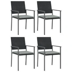VIDAXL Ensemble à Manger De Jardin 5 Pcs Coussins Résine Tressée Acier -Promos Le Jardin Vivant Magasin 64999d99e34169.19198085