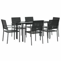 VIDAXL Ensemble à Manger De Jardin 7 Pcs Résine Tressée Acier 11 VIDAXL Ensemble à Manger De Jardin 7 Pcs Résine Tressée Acier -Promos Le Jardin Vivant Magasin 64999d9ec50890.43601962