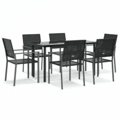 VIDAXL Ensemble à Manger De Jardin 7 Pcs Résine Tressée Acier 10 VIDAXL Ensemble à Manger De Jardin 7 Pcs Résine Tressée Acier -Promos Le Jardin Vivant Magasin 64999d9ecfad27.31197694