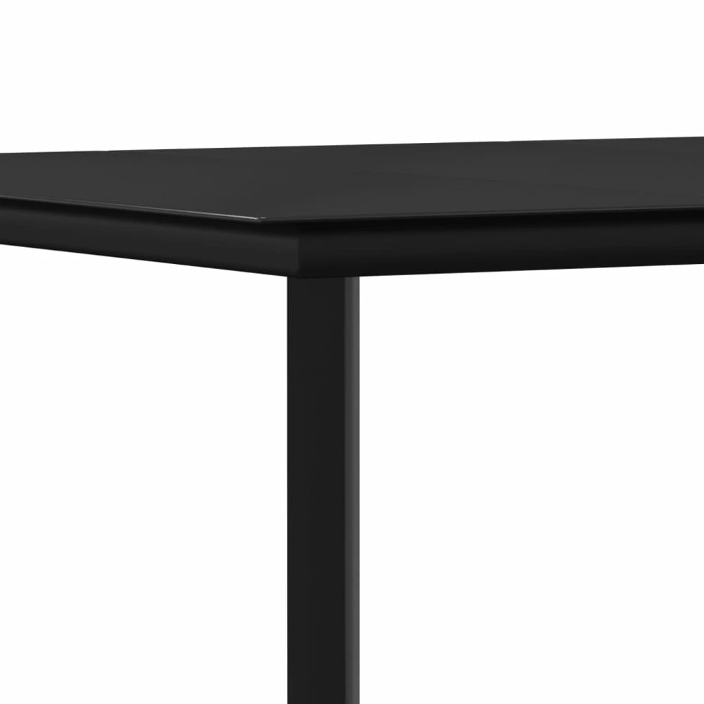 VIDAXL Ensemble à Manger De Jardin 3 Pcs Noir Textilène Et Acier 9 VIDAXL Ensemble à Manger De Jardin 3 Pcs Noir Textilène Et Acier – Image 7