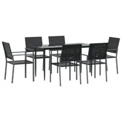 VIDAXL Ensemble à Manger De Jardin 7 Pcs Résine Tressée Acier 11 VIDAXL Ensemble à Manger De Jardin 7 Pcs Résine Tressée Acier -Promos Le Jardin Vivant Magasin 64999da7b59bd7.34899355