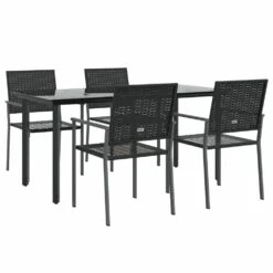 VIDAXL Ensemble à Manger De Jardin 5 Pcs Résine Tressée Acier 11 VIDAXL Ensemble à Manger De Jardin 5 Pcs Résine Tressée Acier -Promos Le Jardin Vivant Magasin 64999dcd56aaa7.01514529