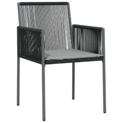VIDAXL Ensemble à Dîner De Jardin Coussins 7 Pcs Noir Rotin Et Acier -Promos Le Jardin Vivant Magasin 6499a0fee72cb7.91082106