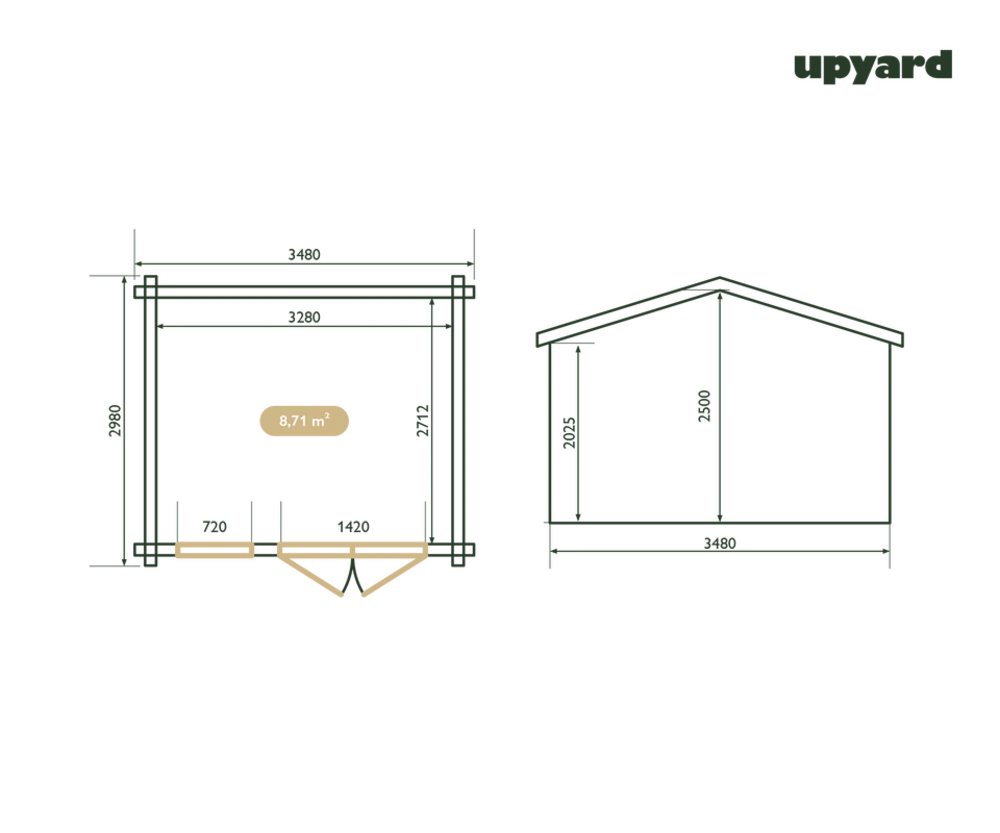 Maison De Jardin Syrah | 350x300 Cm | Certifié Pefc 5 Maison De Jardin Syrah | 350x300 Cm | Certifié Pefc – Image 3