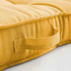 Coussin De Sol Ou D'assise Matelassé Polyester Jaune 120x80x12 Cm -Promos Le Jardin Vivant Magasin 690a1fba9743b0f4