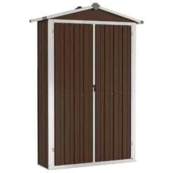 VIDAXL Abri De Jardin Marron 107,5x46x183 Cm Acier Galvanisé